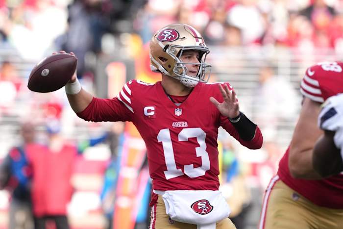 Brock Purdy threw for 368 yards and two touchdowns in San Francisco's win over Seattle.